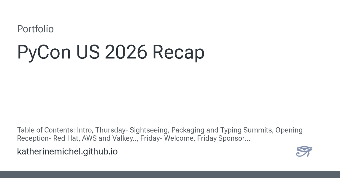 PyCon US 2026 Recap